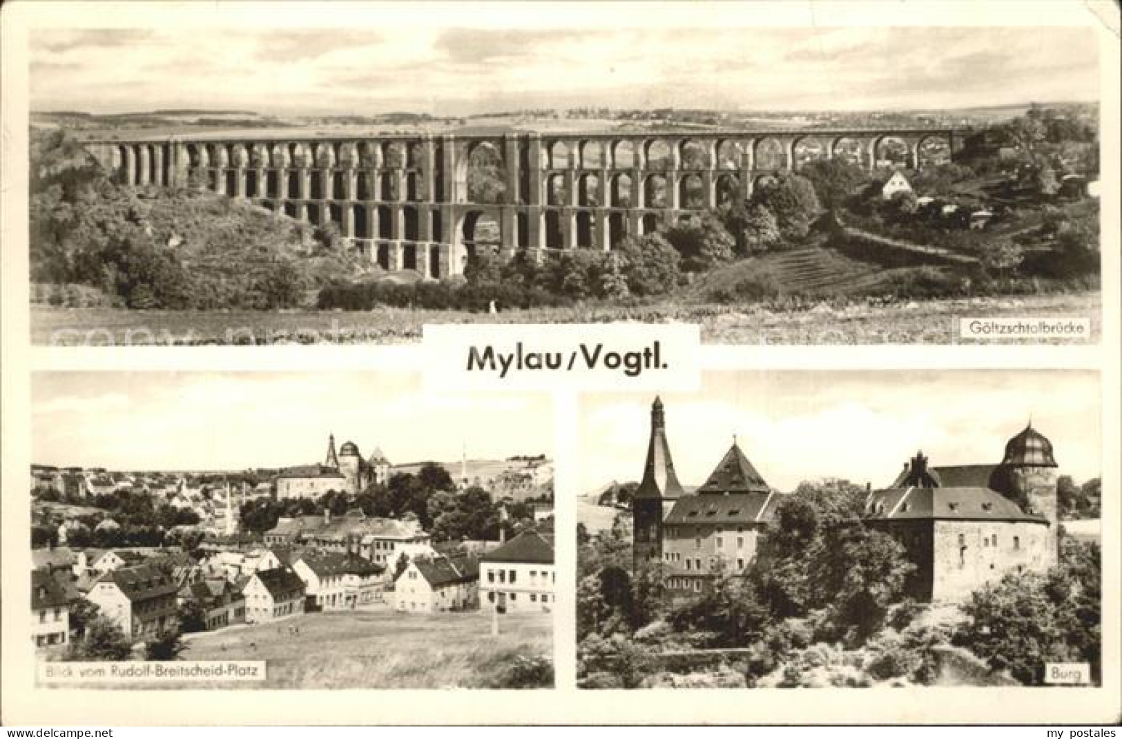 72387139 Mylau Goeltzschtalbruecke Burg  Mylau - Mylau