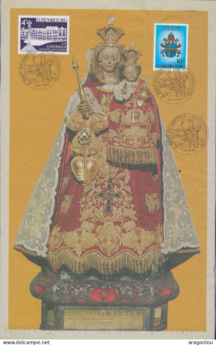 Luxembourg - Luxemburg -  Timbres  -  1989  -  Consolatrice  -  Cachet Saint Willibrord , Echternach - Oblitérés