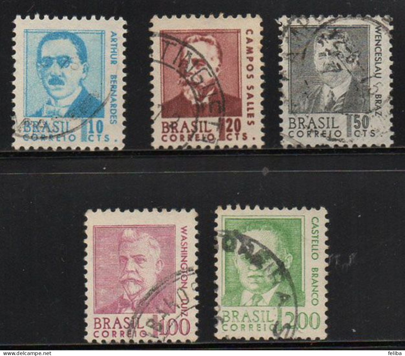 Brazil 1968 Yvert 842 / 846 - Used Stamps