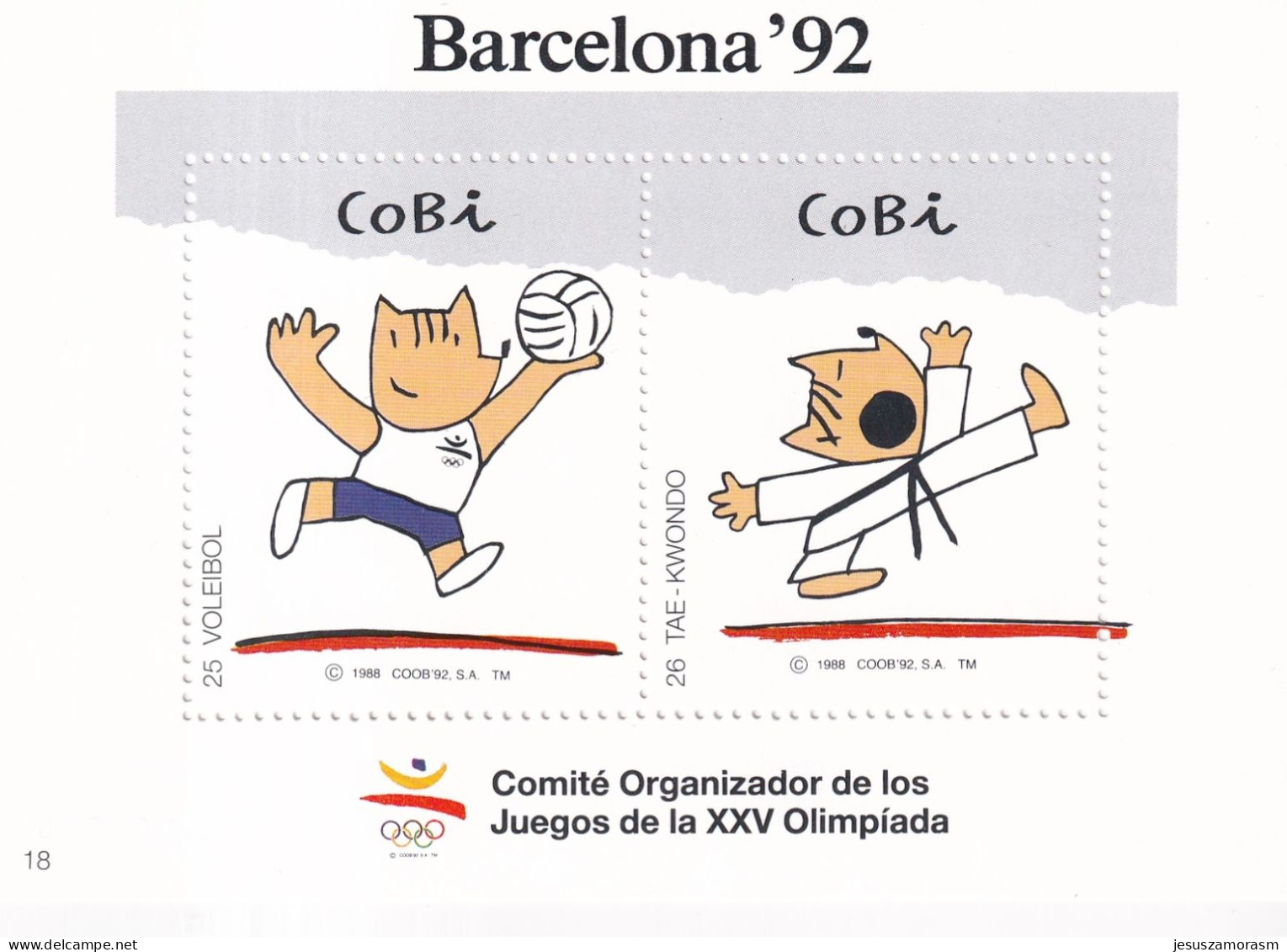 España HR Cobi - 18 MUESTRA - Zomer 1992: Barcelona