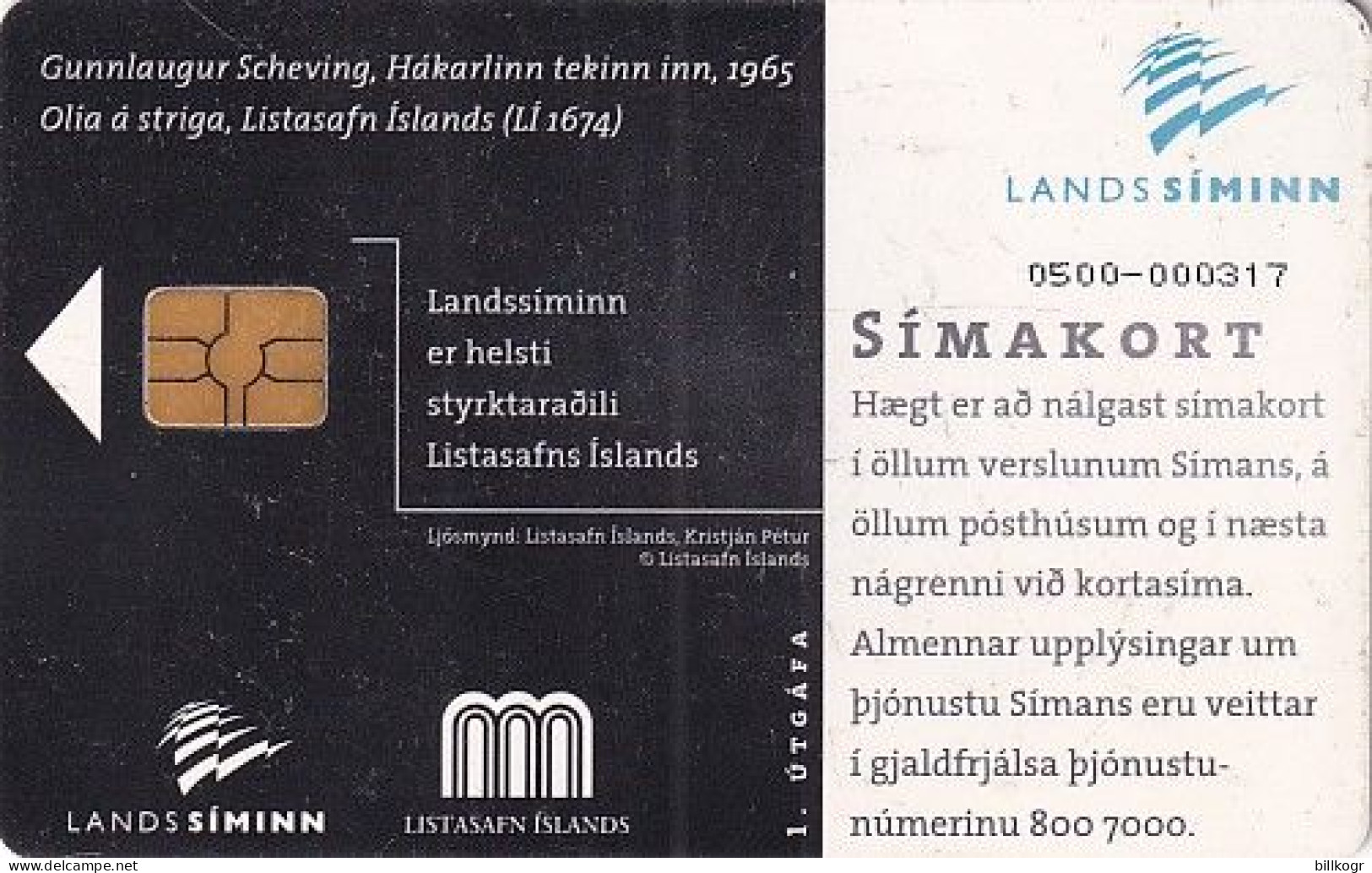 LISTASAFN ISL.(ICELAND)(chip) - Fishing, Used - Iceland