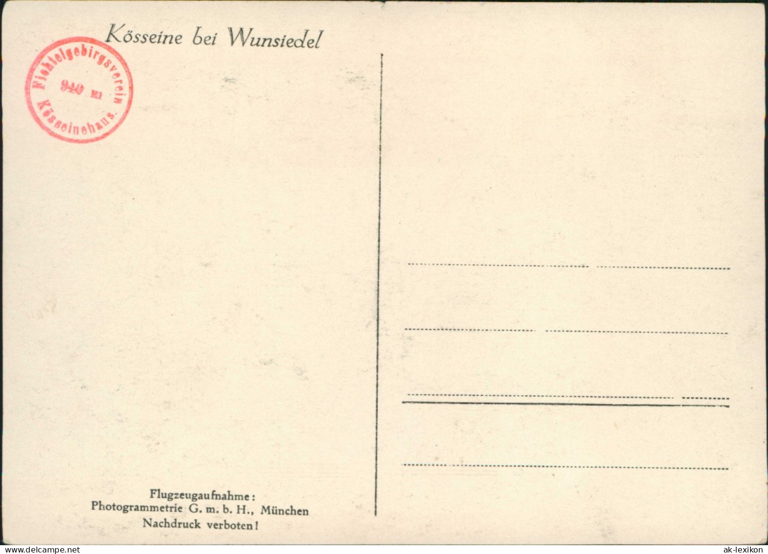 Ansichtskarte Wunsiedel (Fichtelgebirge) Luftbild Kösseine 1929 - Wunsiedel