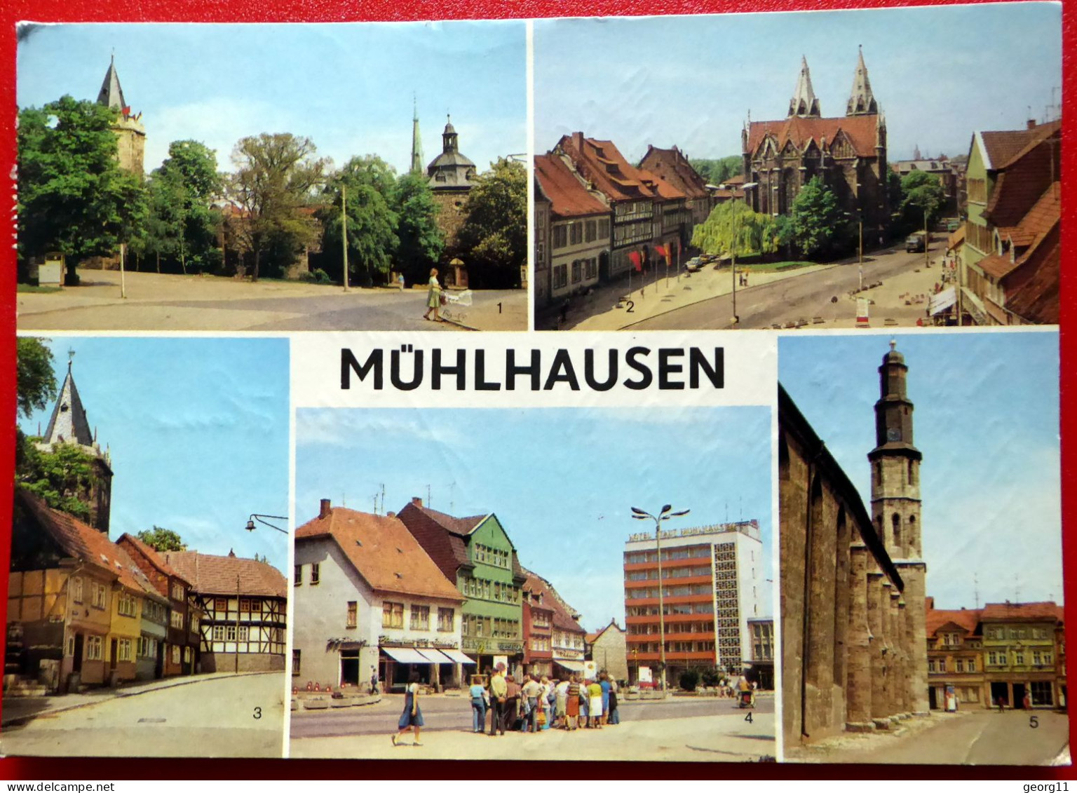 Mühlhausen - Thomas Müntzer Stadt - 1980  - Divi Blasii Kirche - Wilhelm Pieck Platz - Muehlhausen