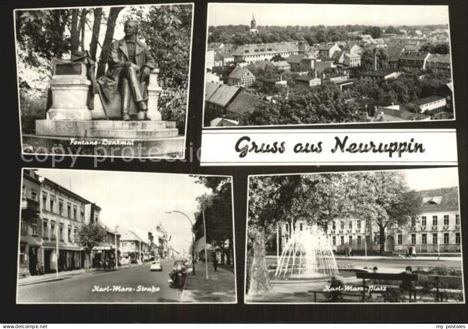 72385592 Neuruppin Fontane Denkmal Karl Marx- Platz Strasse  Neuruppin - Neuruppin