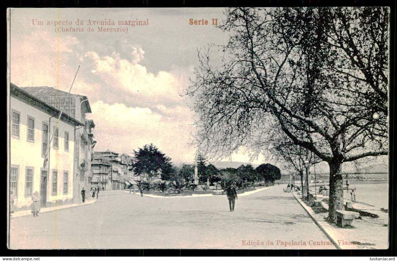 VIANA DO CASTELO-Um Aspecto Da Avenida Marginal(Chafariz Do Mercurio)(Edição Da Papelaria Central-Serie II)carte Postale - Viana Do Castelo