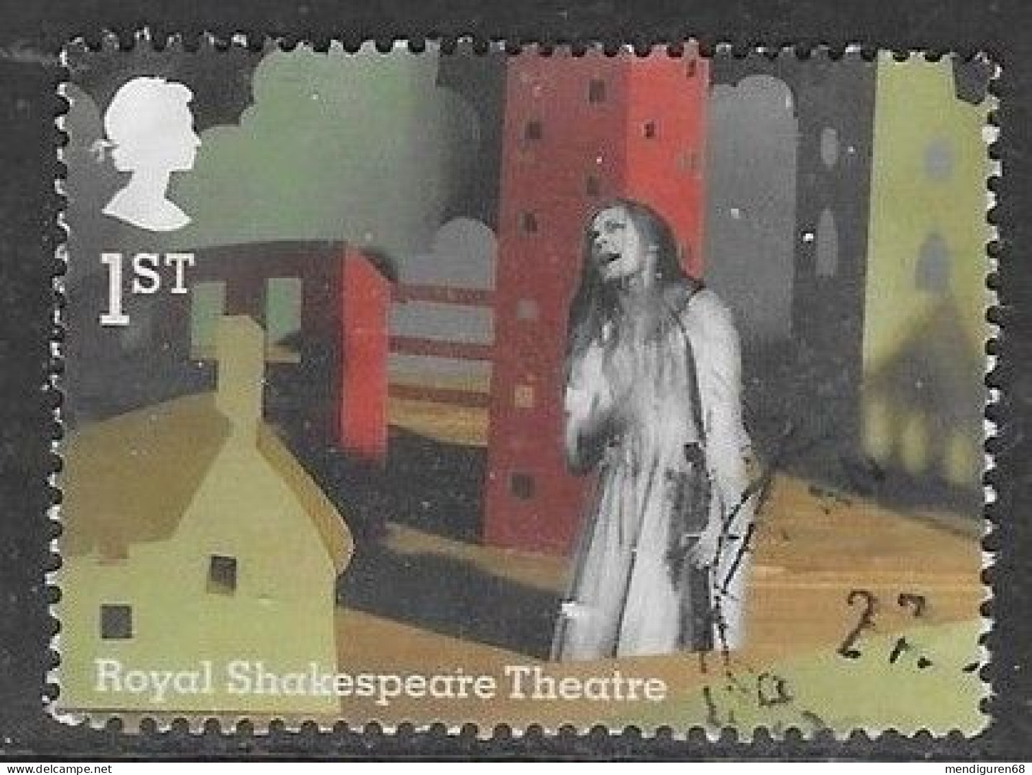 GROSSBRITANNIEN GRANDE BRETAGNE GB 2011 FROM M/S ROYAL SHAKESPEARE COMPANY: THEATRE 1ST USED SG MS3179A MI 3091 YT 3487 - Usados