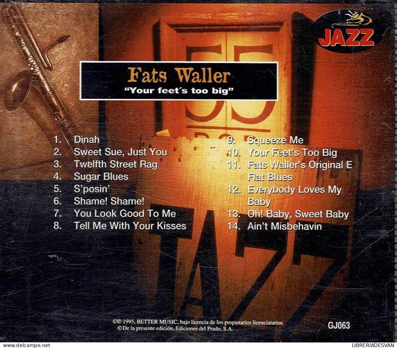 Fats Waller - Your Feet's Too Big. CD - Jazz
