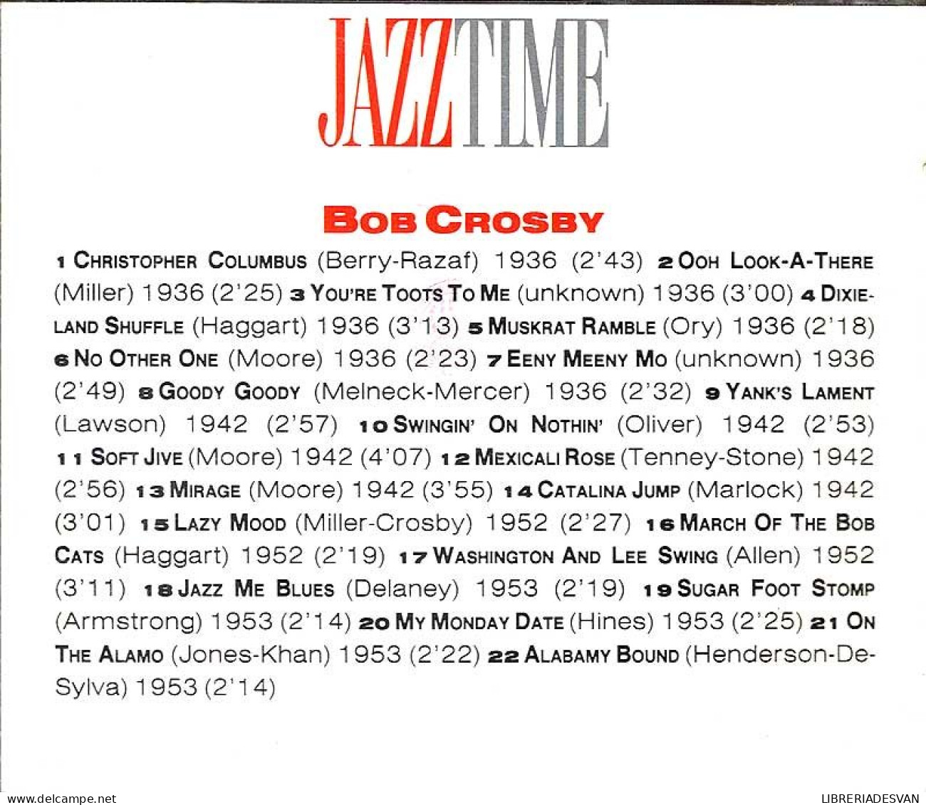 Bob Crosby - Bob Crosby. Jazz Time. CD - Jazz