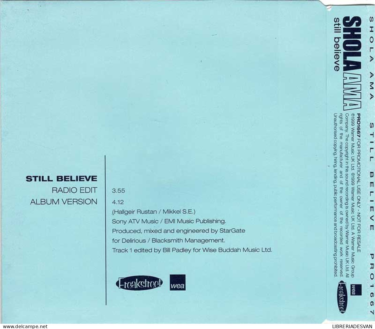 Shola Ama - Still Believe CD Single. Promo - Jazz