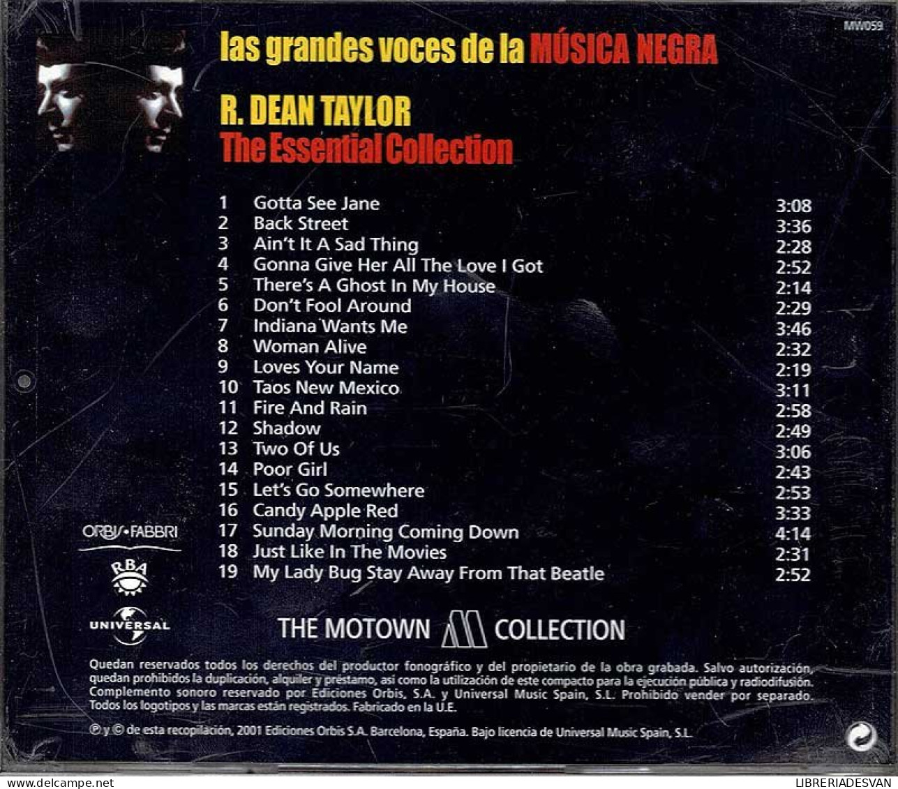 Las Grandes Voces De La Música Negra. R. Dean Taylor - The Essential Collection. CD - Jazz