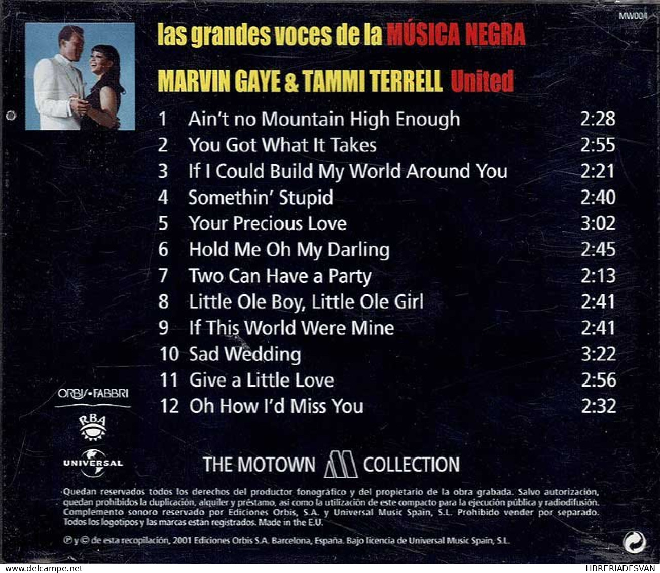 Las Grandes Voces De La Música Negra. Marvin Gaye & Tammi Terrell - United. CD - Jazz