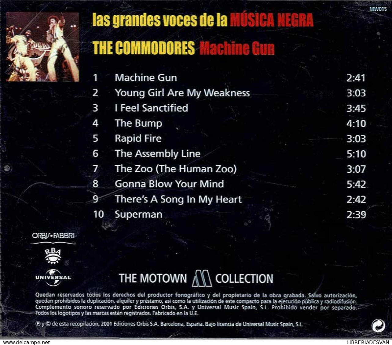 Las Grandes Voces De La Música Negra. The Commodores - Machine Gun. CD - Jazz