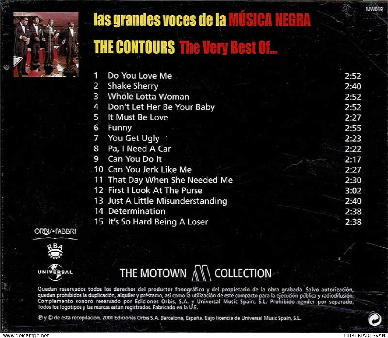 Las Grandes Voces De La Música Negra. The Contours - The Very Best Of. CD - Jazz