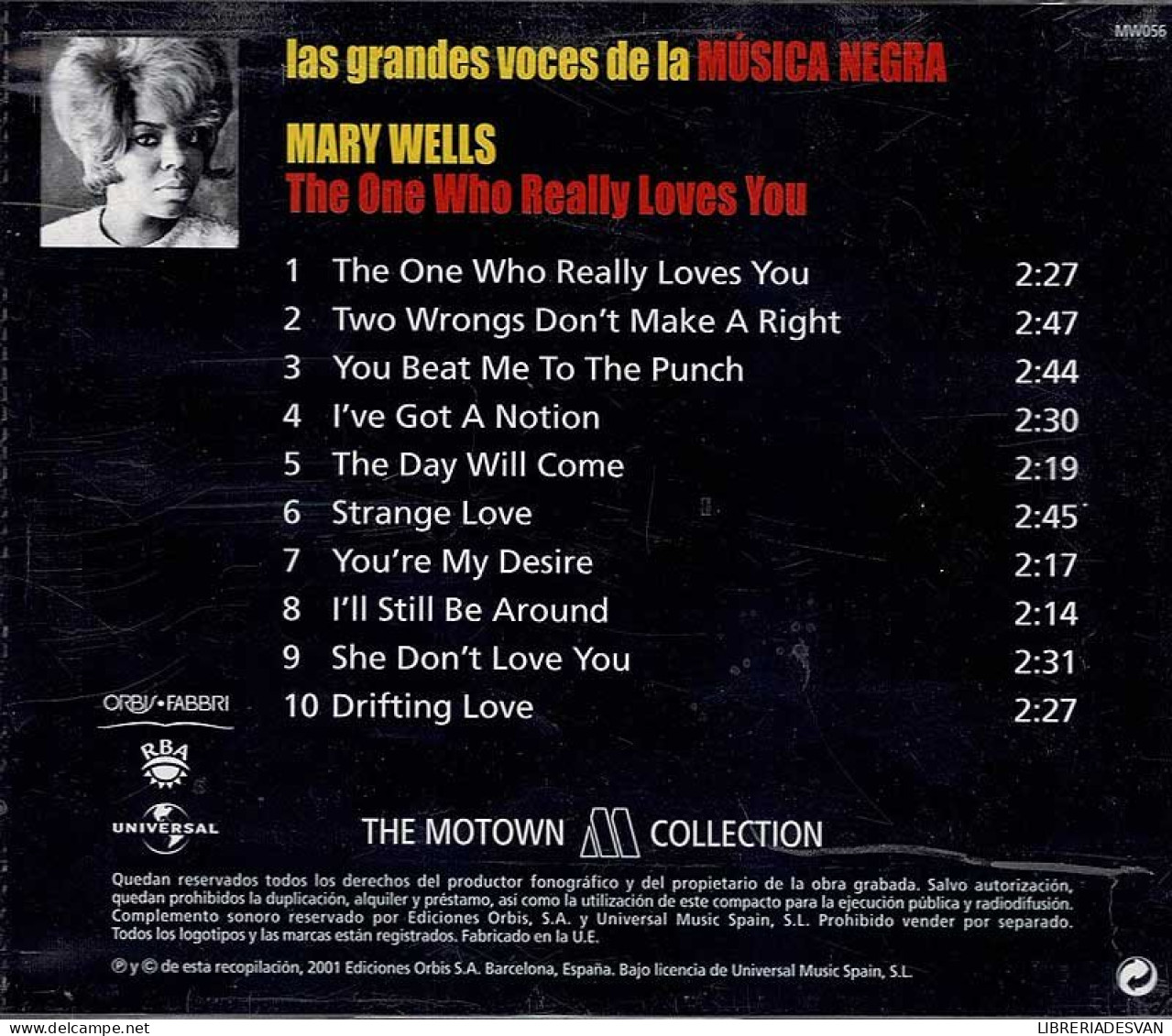 Las Grandes Voces De La Música Negra. Mary Wells - The One Really Loves You. CD - Jazz