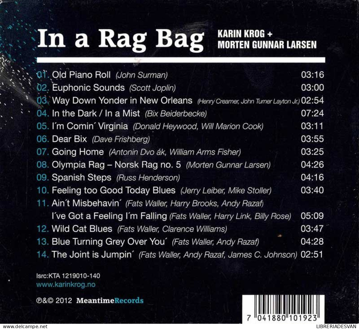 Karin Krog + Morten Gunnar Larsen - In A Rag Bag. CD (firmado) - Jazz