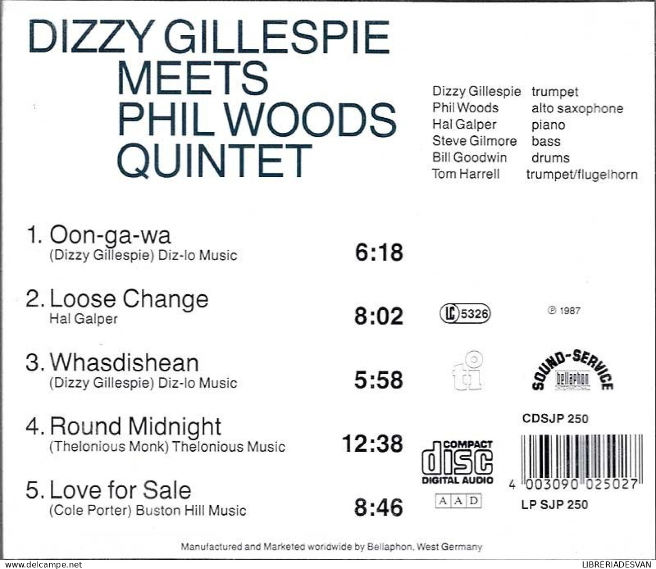 Dizzy Gillespie Meets The Phil Woods Quintet. CD - Jazz