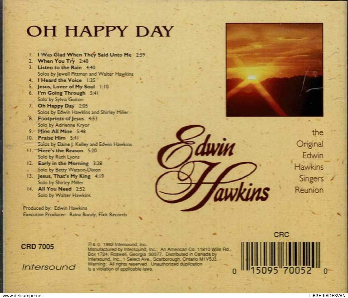 Edwin Hawkins - Oh Happy Day (The Original Edwin Hawkins Singers Reunion). CD - Jazz