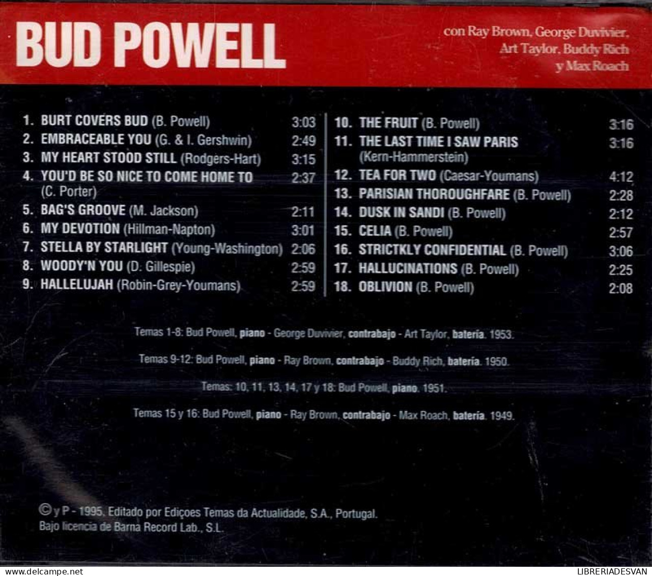 Bud Powell - Bud Powell. CD - Jazz