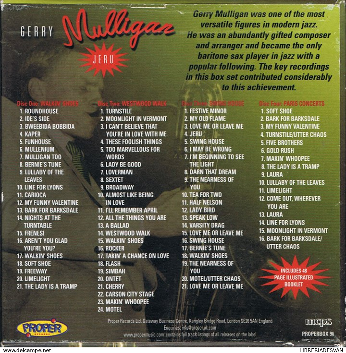 Gerry Mulligan - Jeru (Estuche 4 CDs + Libro) - Jazz