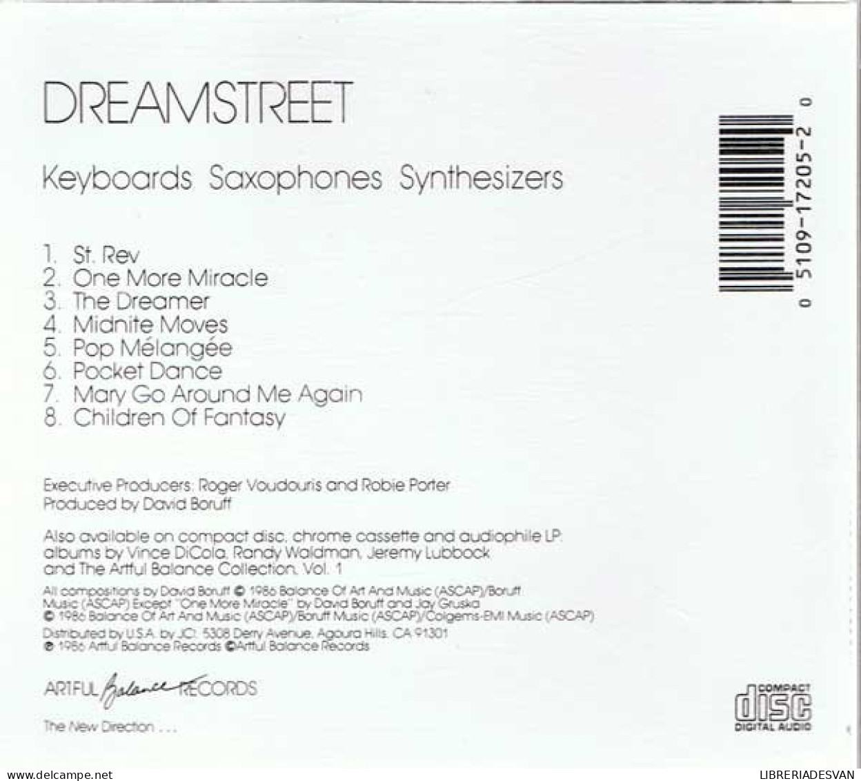 Artful Balance - Dreamstreet. CD - Jazz