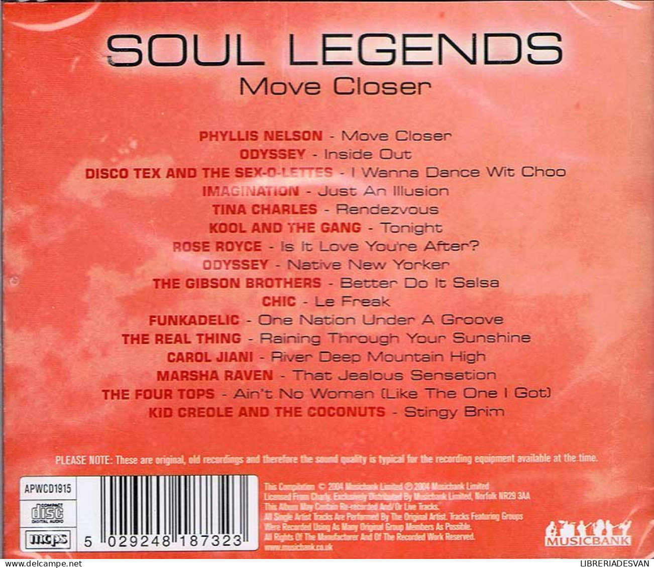 Soul Legends - Move Closer. CD - Jazz