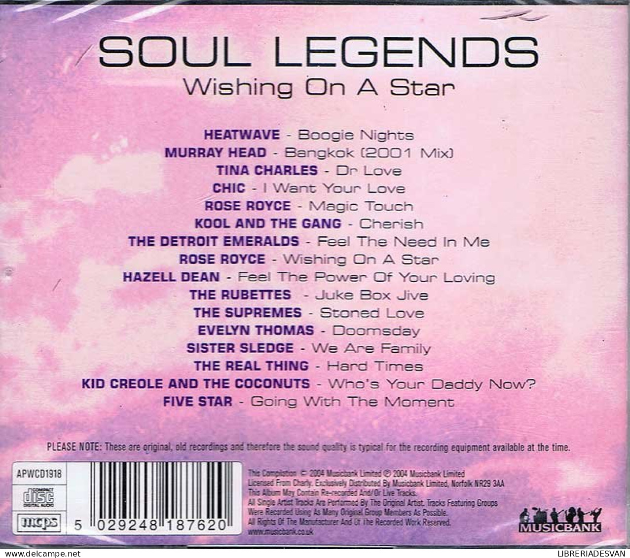 Soul Legends - Wishing On A Star. CD - Jazz