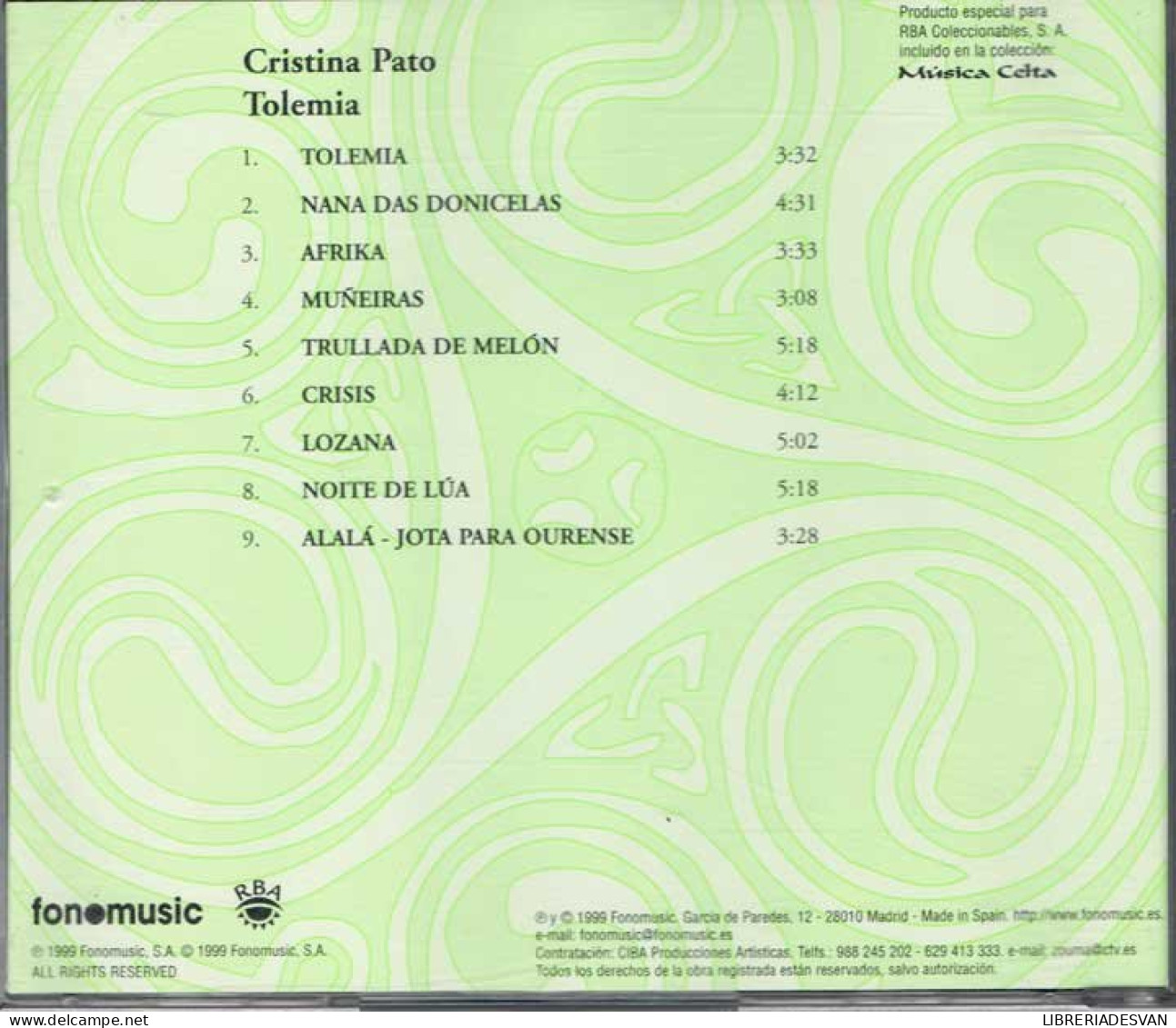 Cristina Pato - Tolemia. CD - Country & Folk