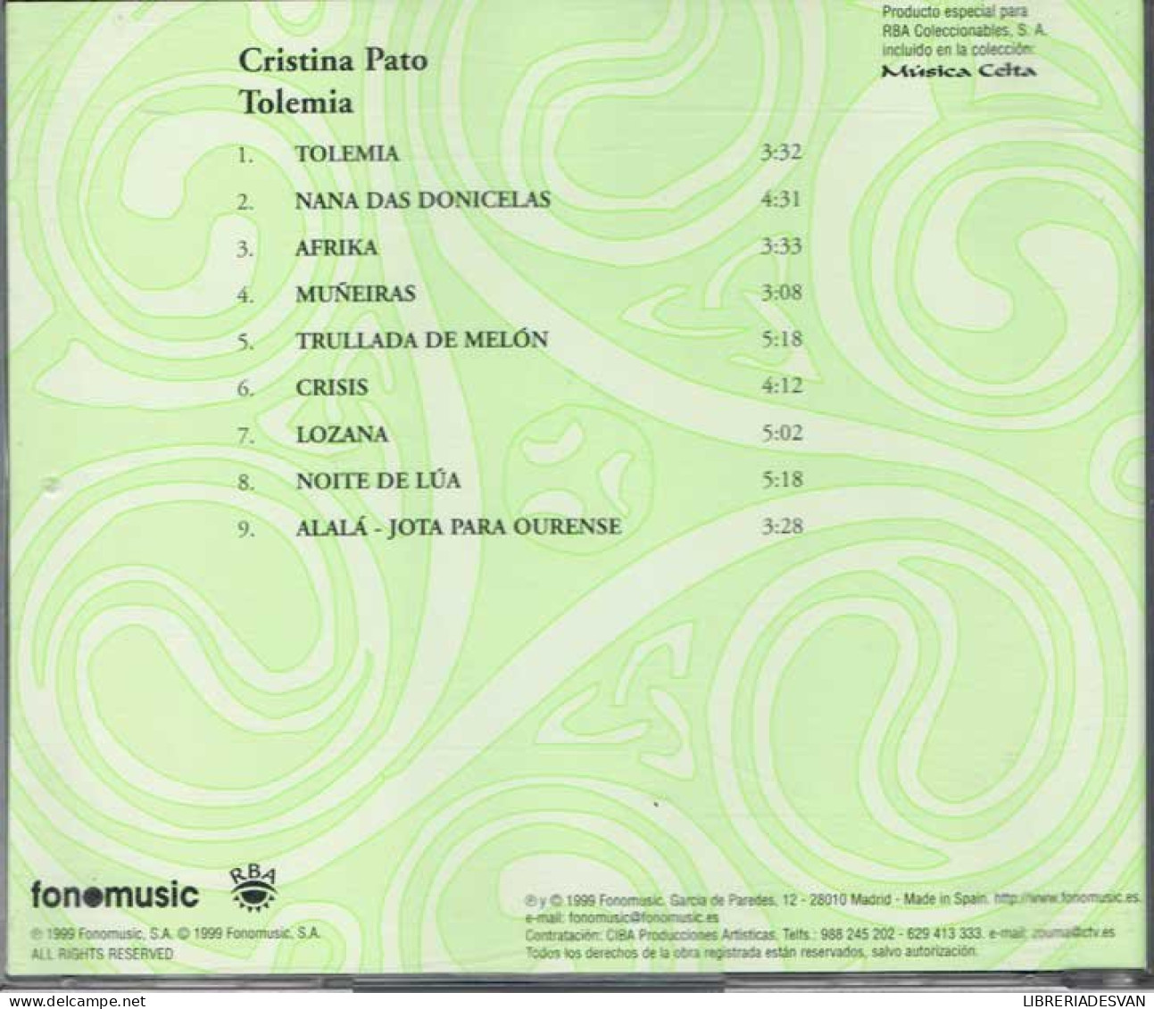 Cristina Pato - Tolemia. CD - Country En Folk