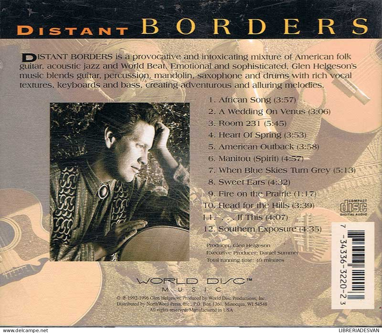 Glen Helgeson - Distant Borders. CD - Country & Folk