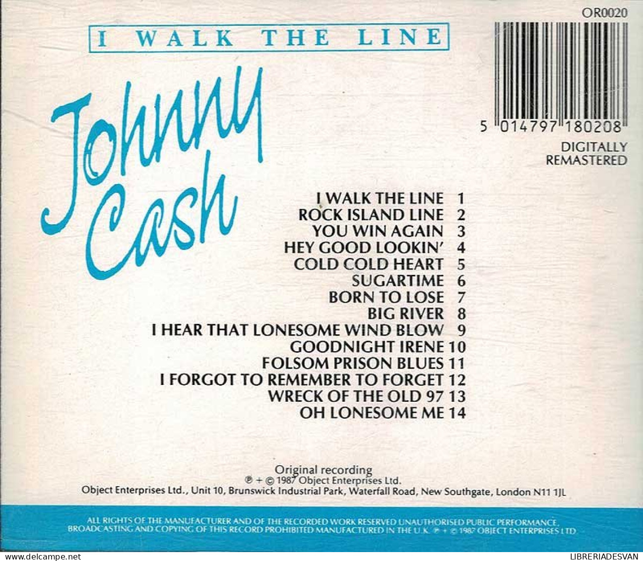 Johnny Cash - I Walk The Line. CD - Country En Folk