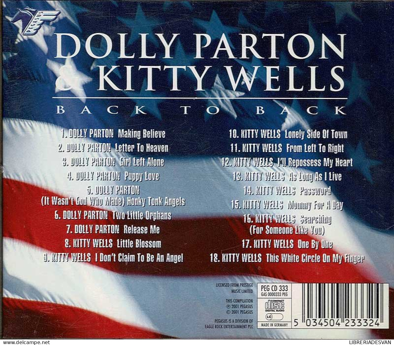 Dolly Parton & Kitty Wells - Back To Back. CD - Country En Folk