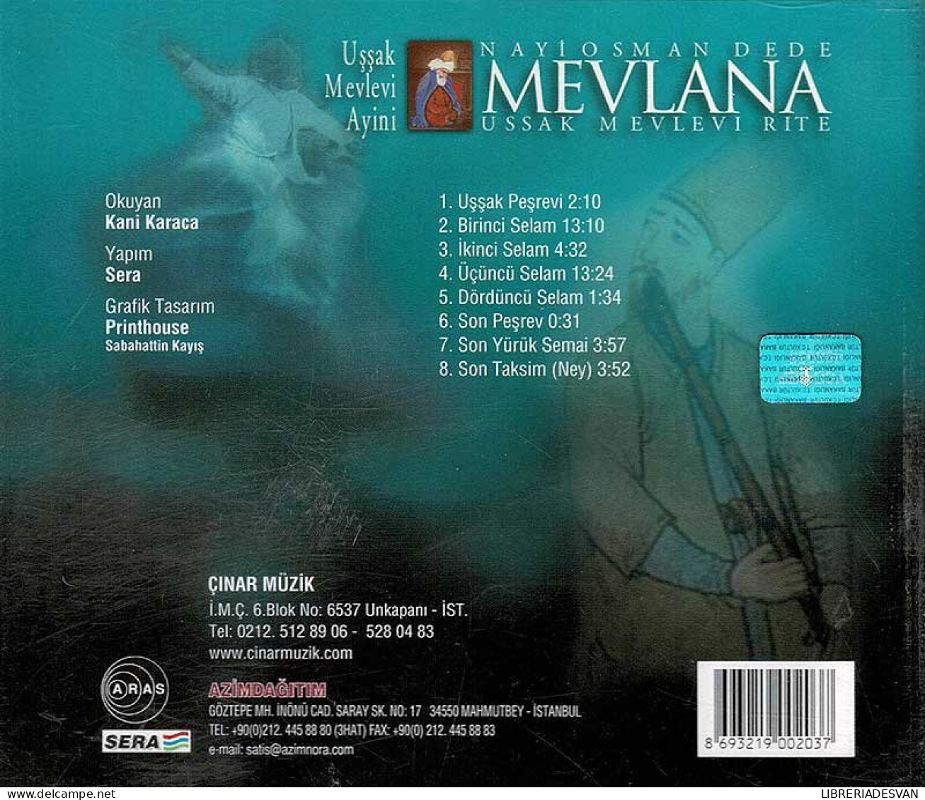 Kani Karaca - Mevlana Ussak Mevlevi Rite. CD - Country Et Folk