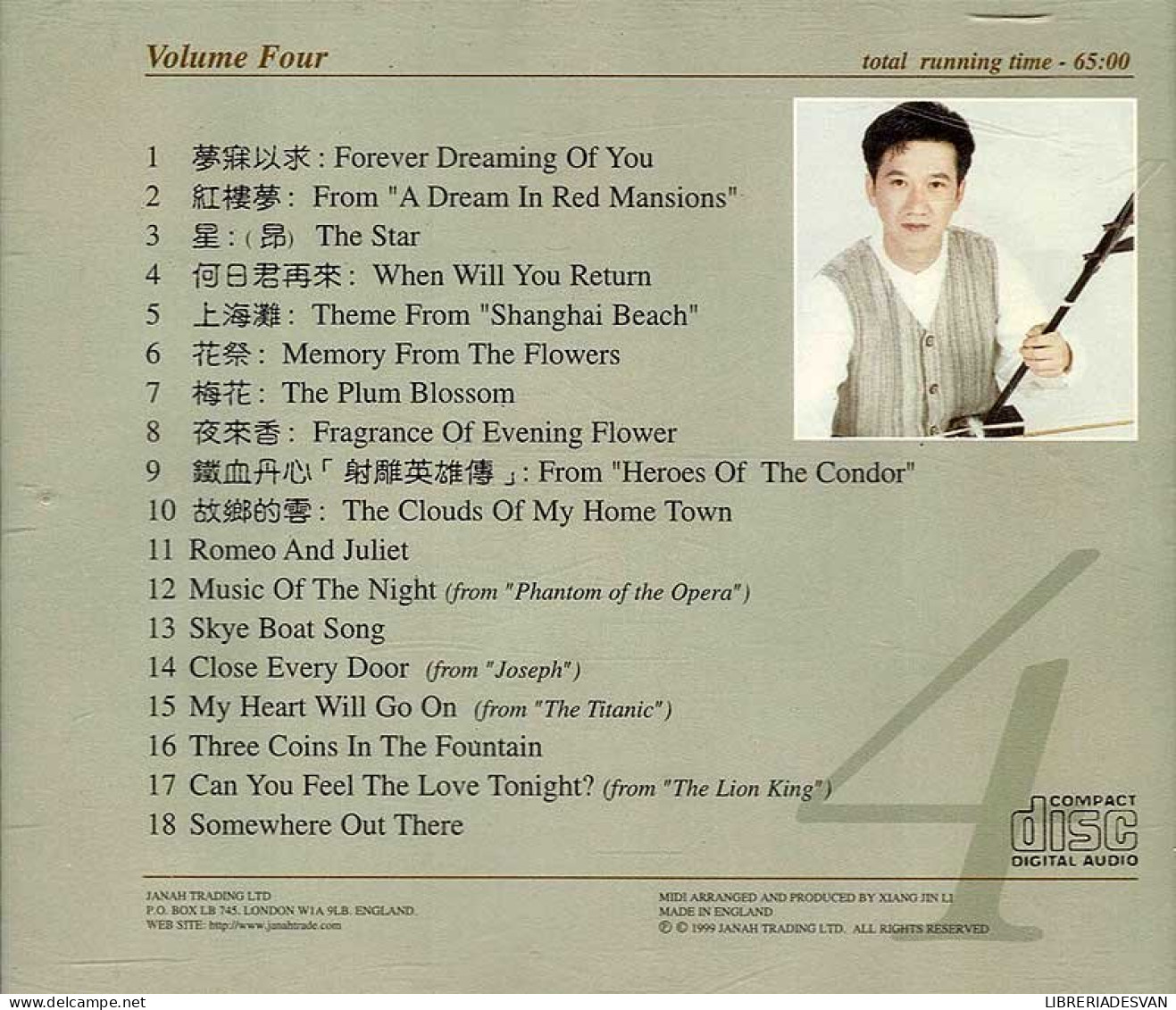 David Li - Sentimental Erhu Music Vol. 4. CD - Country & Folk