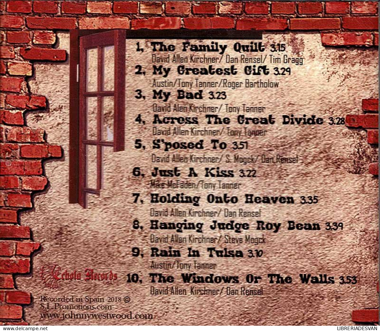 Johnny Westwood - The Windows Or The Walls. CD (con Autógrafo) - Country Y Folk