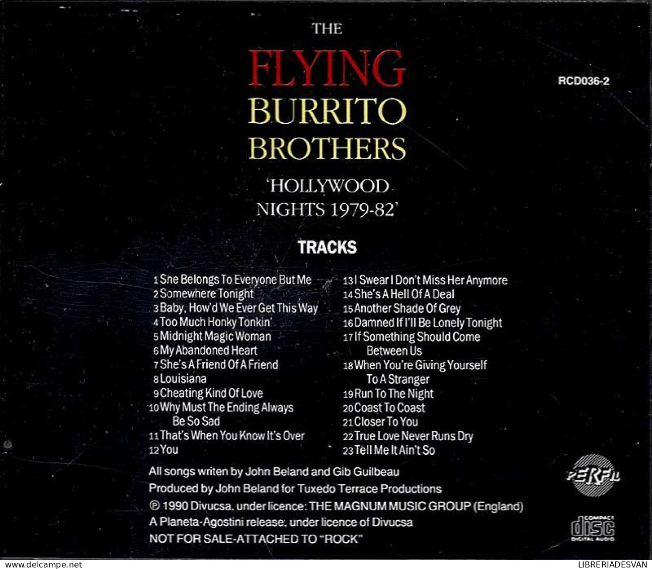 The Flying Burrito Brothers - Hollywood Nights 1979-82. CD - Country En Folk