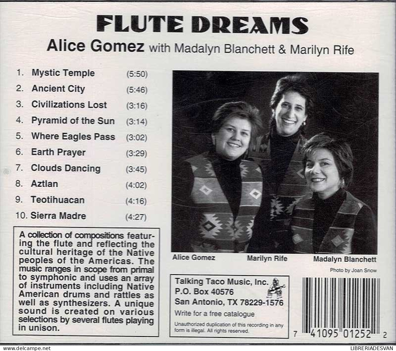 Alice Gomez With Madalyn Blanchett & Marilyn Rife - Flute Dreams. CD - Country Et Folk