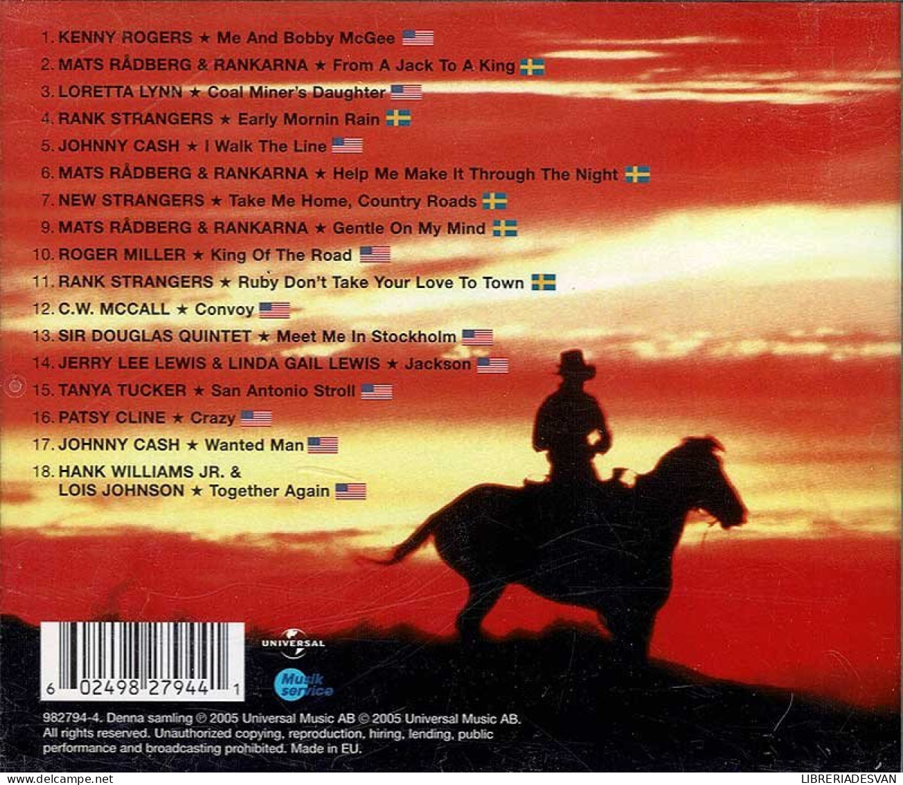 Ultimate Country. Mats Radberg. Kenny Rogers. Loretta Lynn. Johnny Cash. Etc. CD - Country & Folk