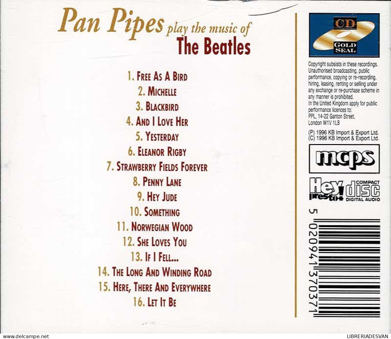 Pan Pipes Play The Music Of The Beatles. CD - Country En Folk