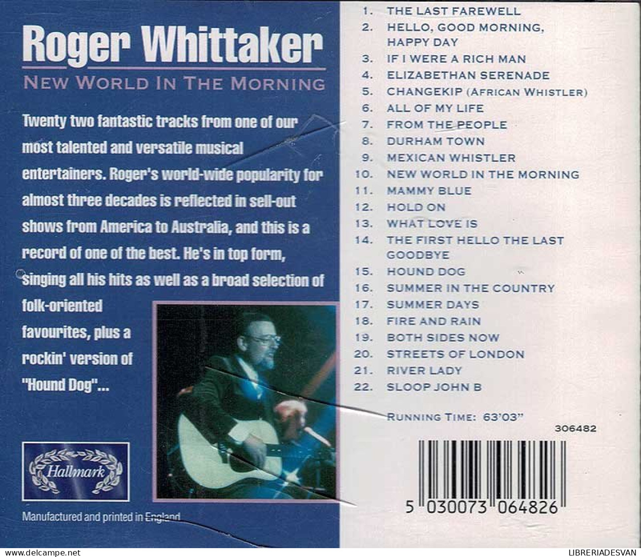 Roger Whittaker - New World In The Morning. CD - Country En Folk