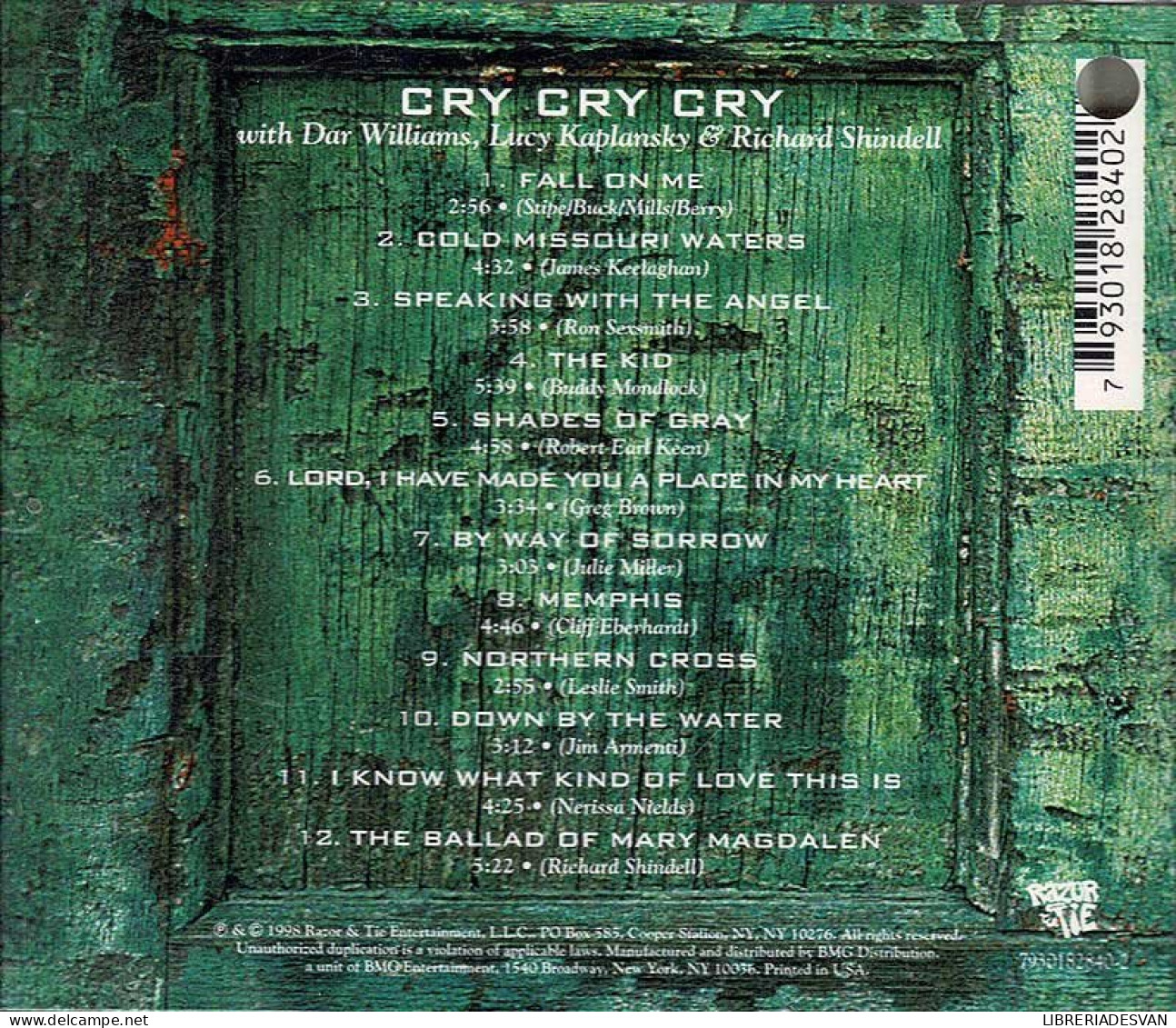 Cry Cry Cry With Dar Williams, Lucy Kaplansky & Richard Shindell - Cry Cry Cry. CD - Country Y Folk