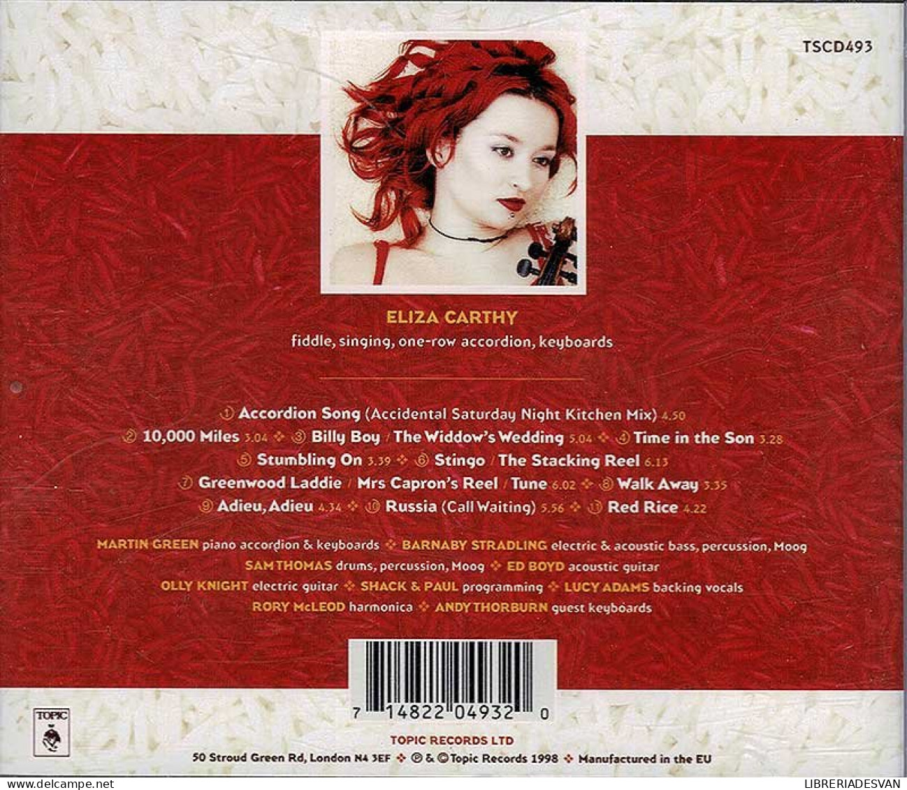 Eliza Carthy - Red. CD - Country Y Folk