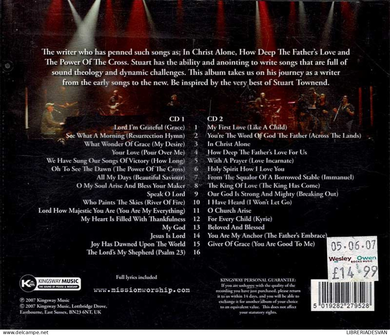 Stuart Townend - The Best Of Stuart Townend Live. 2 X CD - Country Et Folk