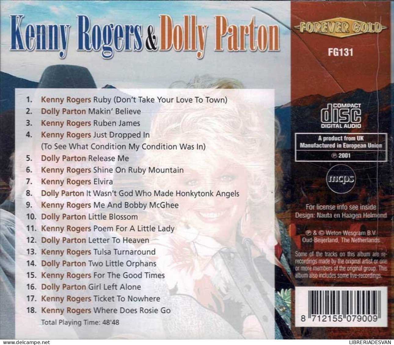 Kenny Rogers & Dolly Parton - Kenny Rogers & Dolly Parton. CD - Country Et Folk