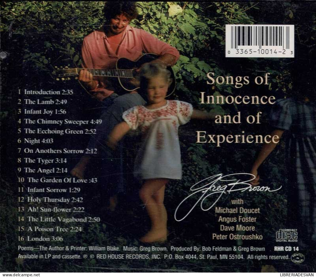 Greg Brown - Songs Of Innocence And Of Experience. CD - Country Et Folk