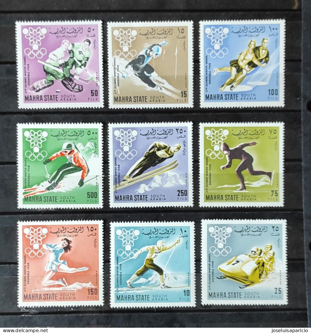 ADEN-MAHRA STATE- SOUTH ARABIA -JUEGOS OLIMPICOS DE HINVIERNO GRENOBLE 1968 - MICHEL 39/47Aº  MNH** - Hiver 1968: Grenoble