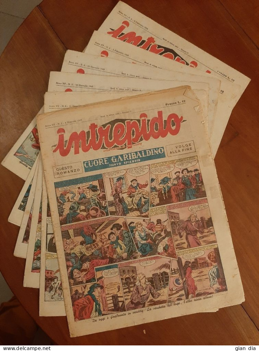 INTREPIDO Ed.Universo. Annata 1949 Lotto Di 6. Sequenza 1-6 Compresi. Versione GIORNALE Ottimi - Comics 1930-50