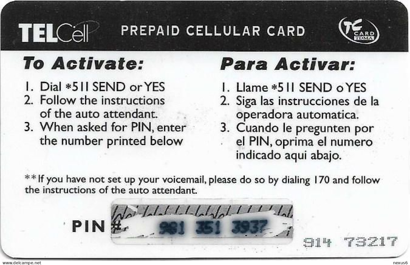 St. Maarten (Antilles Netherlands) - TelCell - Belvedere Plantation House, Cn. Type 1, GSM Refill 20$, Used - Antillen (Nederlands)