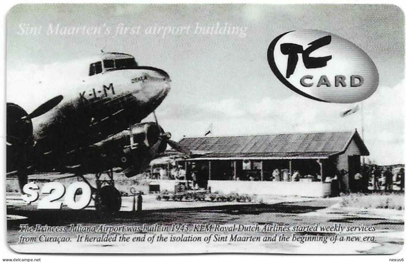 St. Maarten (Antilles Netherlands) - TelCell - First Airport Building, Cn. Type 2, GSM Refill 20$, Used - Antillen (Nederlands)