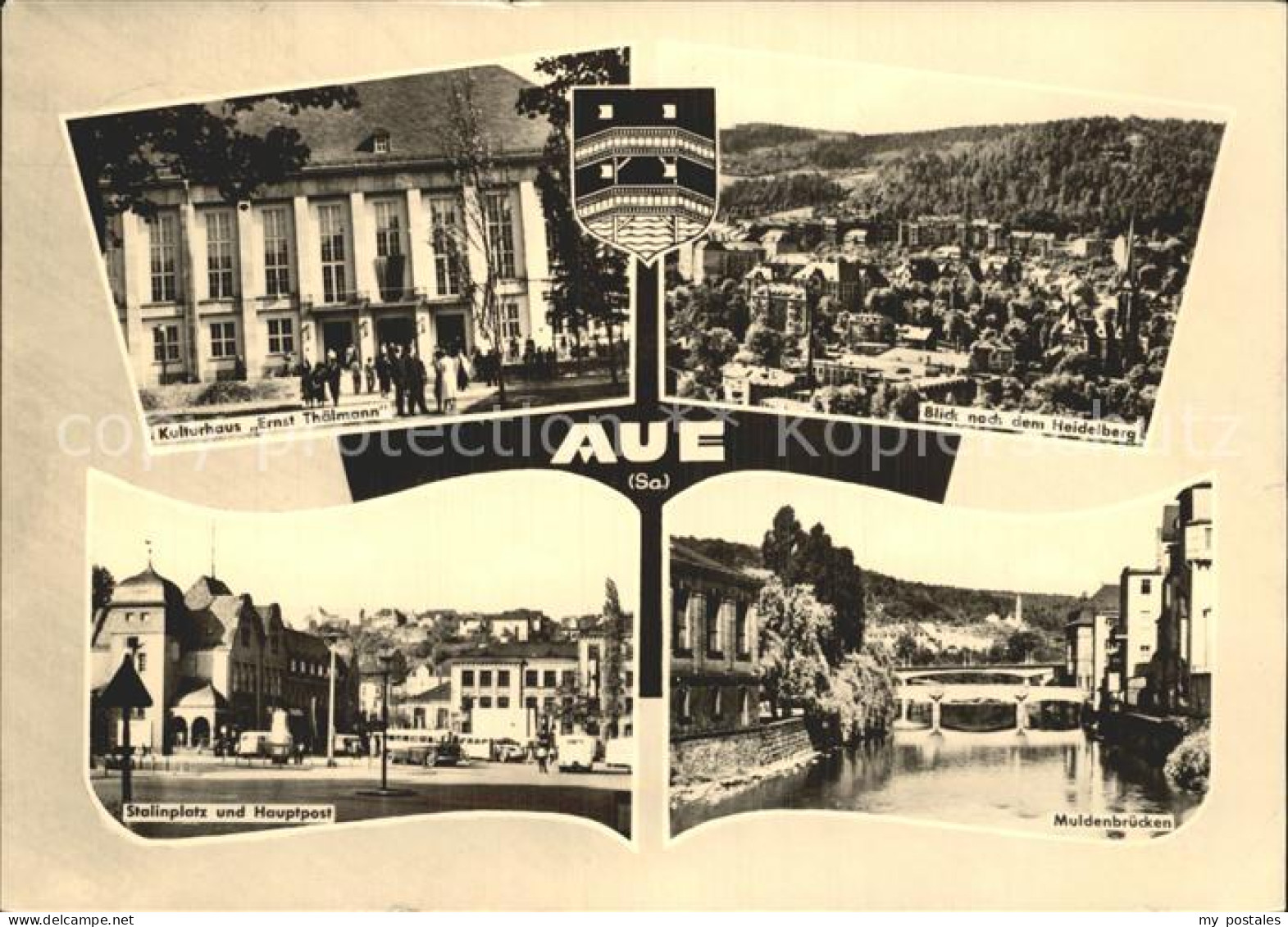 72383381 Aue Sachsen Heidelberg Muldenbruecke Stalinplatz Kulturhaus Aue - Aue