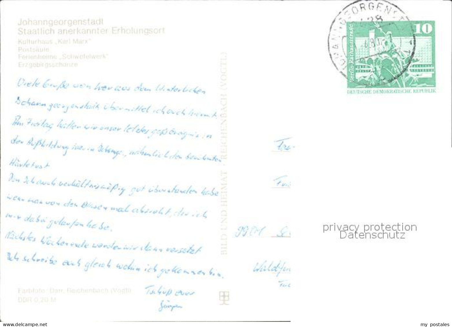 72383343 Johanngeorgenstadt Kulturhaus Postsaeule Johanngeorgenstadt - Johanngeorgenstadt